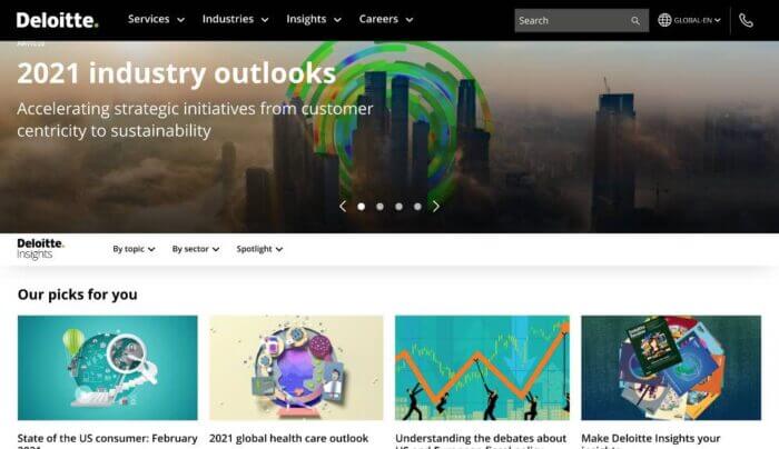 Deloitte insights B2B content marketing examples