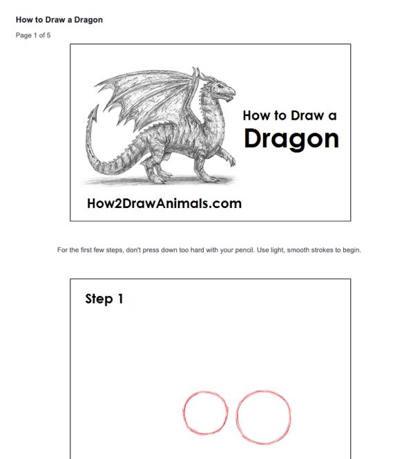 How to draw a dragon example