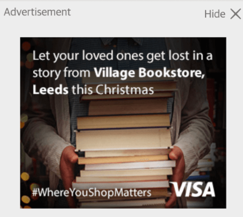 Visa local display ad